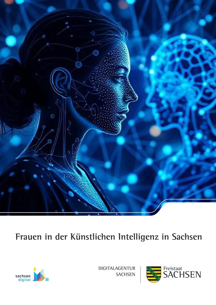 Titelbild der Studie Frauen in der Künstlichen Intelligenz in Sachsen